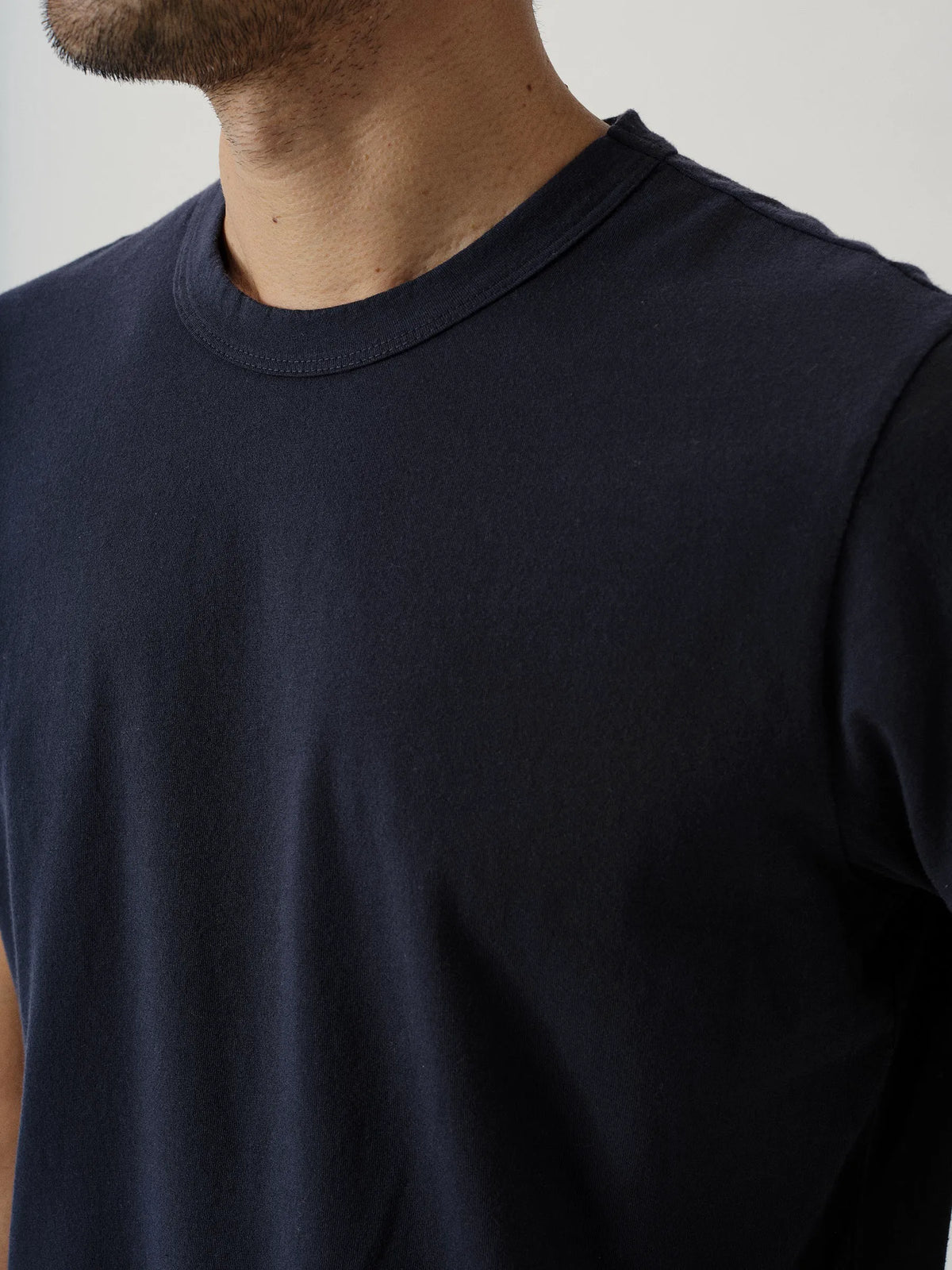 Dress Navy Pima Curved Hem Tee
