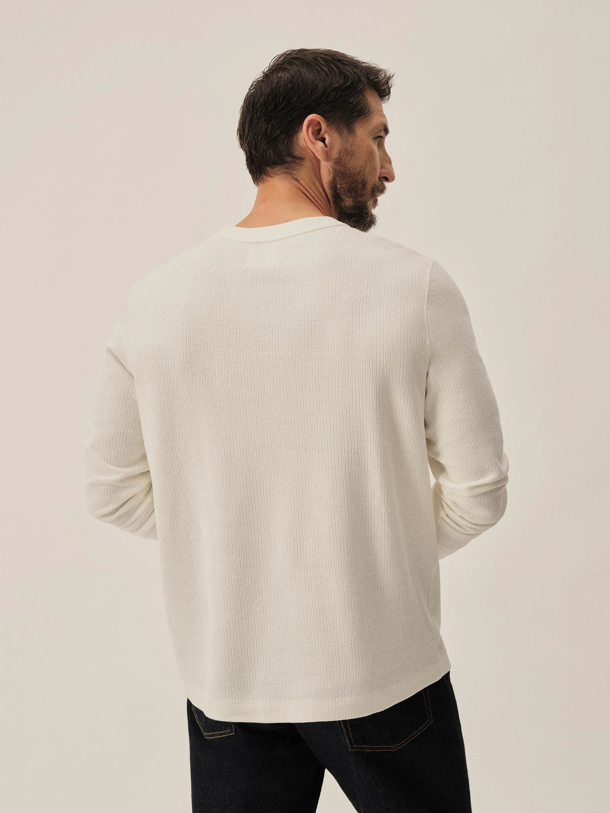 Natural Vintage Thermal Henley