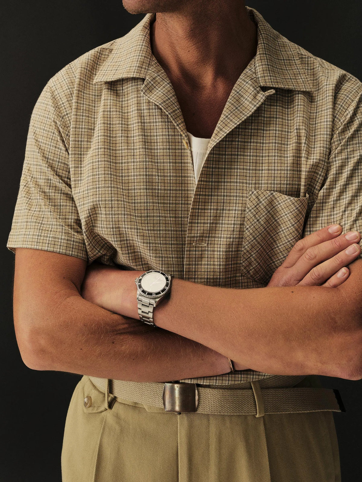 Wheat Field Plaid Wornwell S/S Camp Shirt