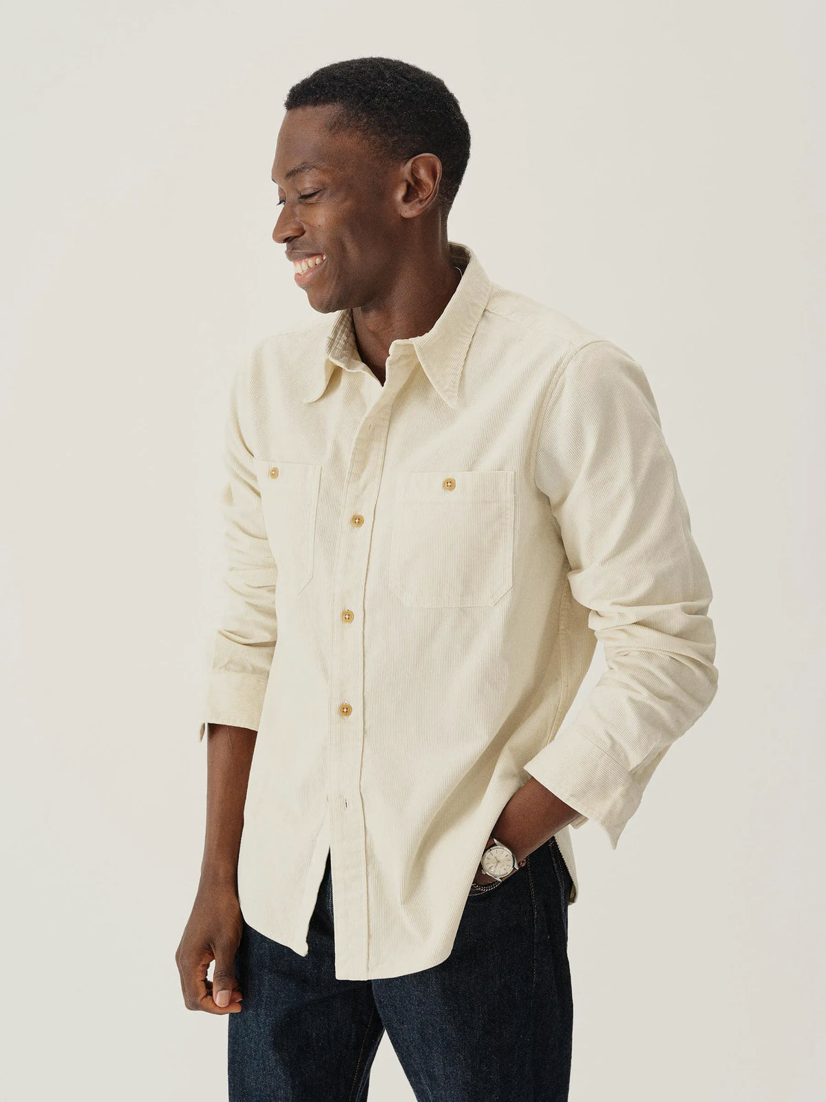 Dried Wheat Craftsman Corduroy Station Workshirt