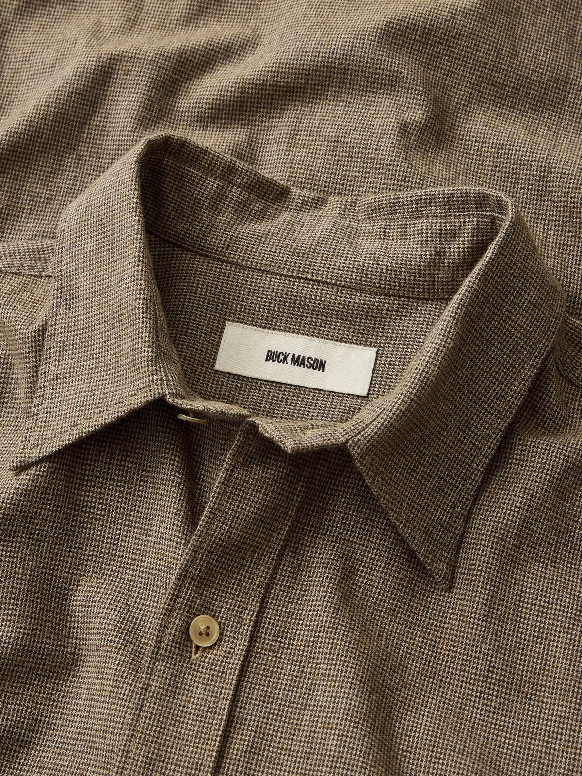Cedar Houndstooth Pacific Twill Flannel One Pocket Shirt