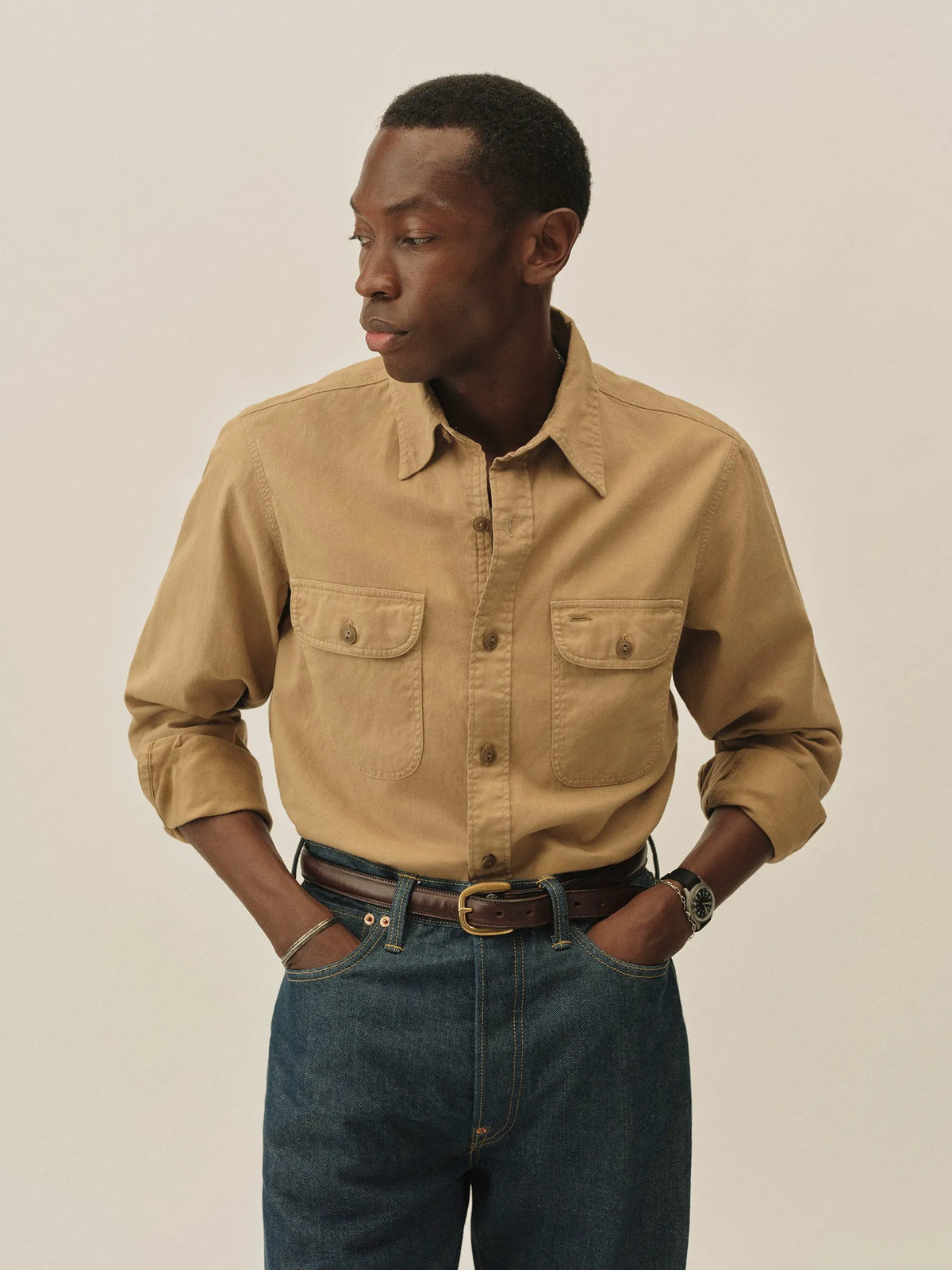 Classic Khaki Tough Twill Workshirt