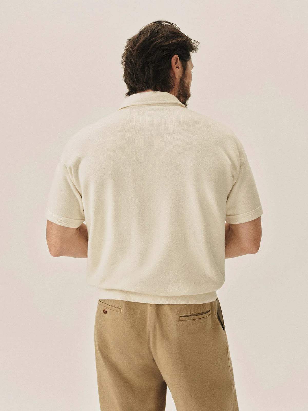 Natural Venice Wash Featherweight Terry S/S Quarter Zip