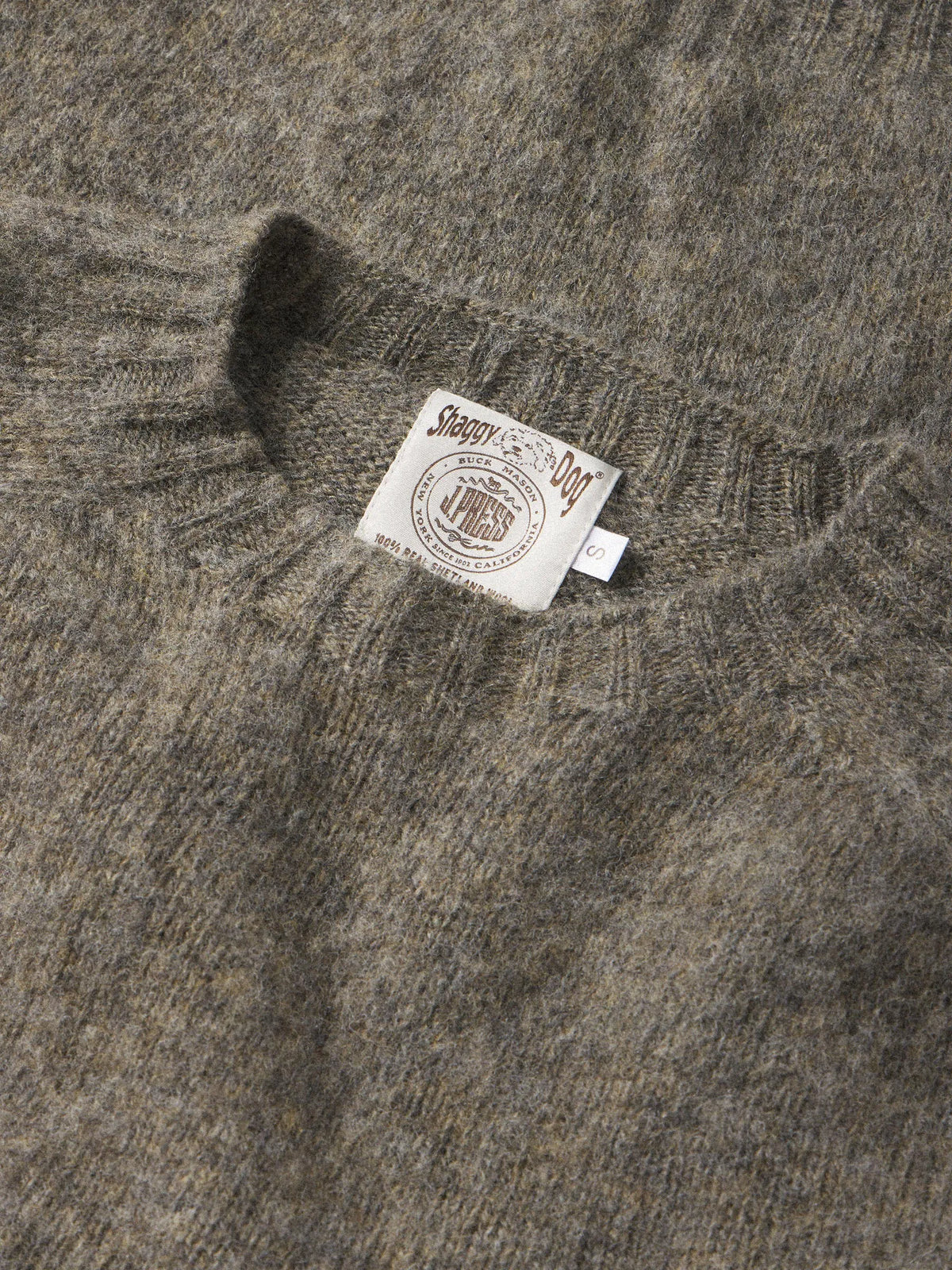 J.Press × Buck Mason Putty Shaggy Dog Sweater