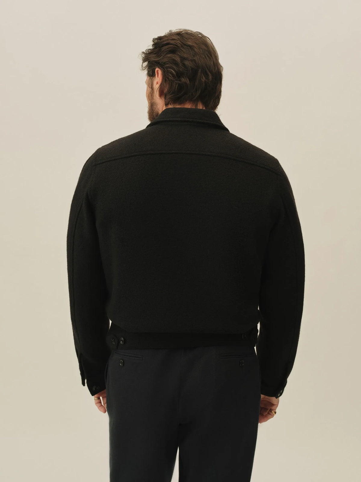 Black Felted Cyclist Jacket