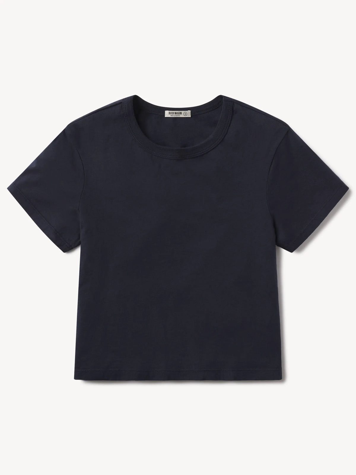 Dark Navy Pima Boxy Crew