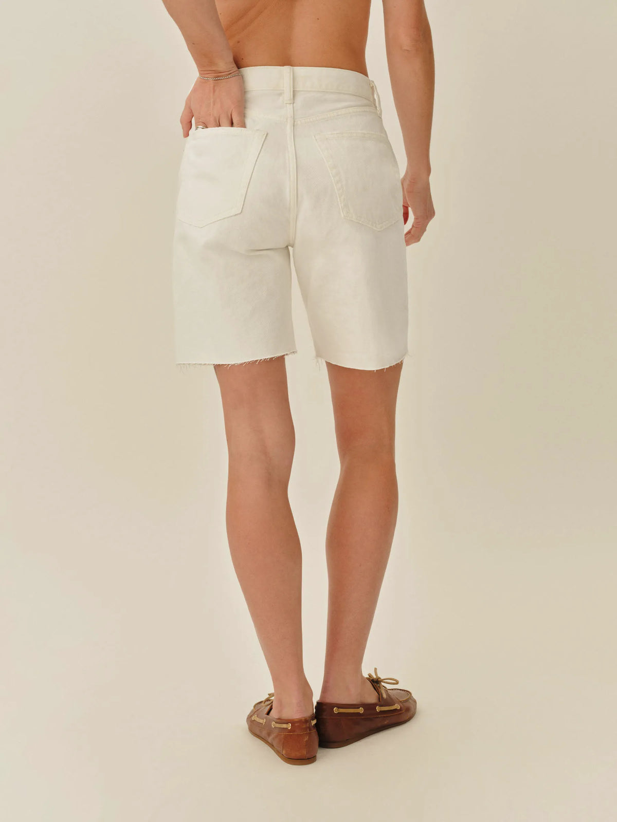 Vintage Natural Off Duty Cut-Off Short