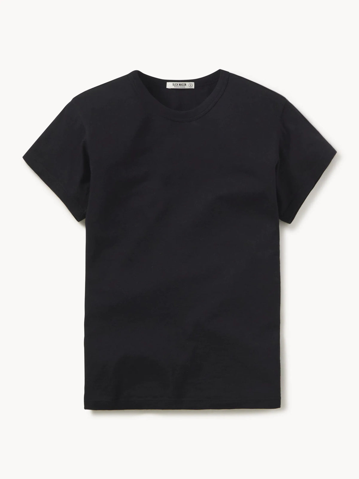 Black Pima Slim Crew