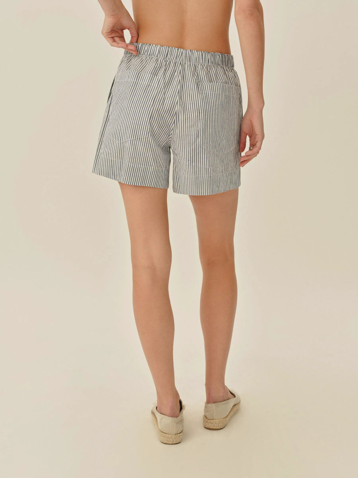 Hampton Stripe Blue / White Mainstay Cotton Boxer Short