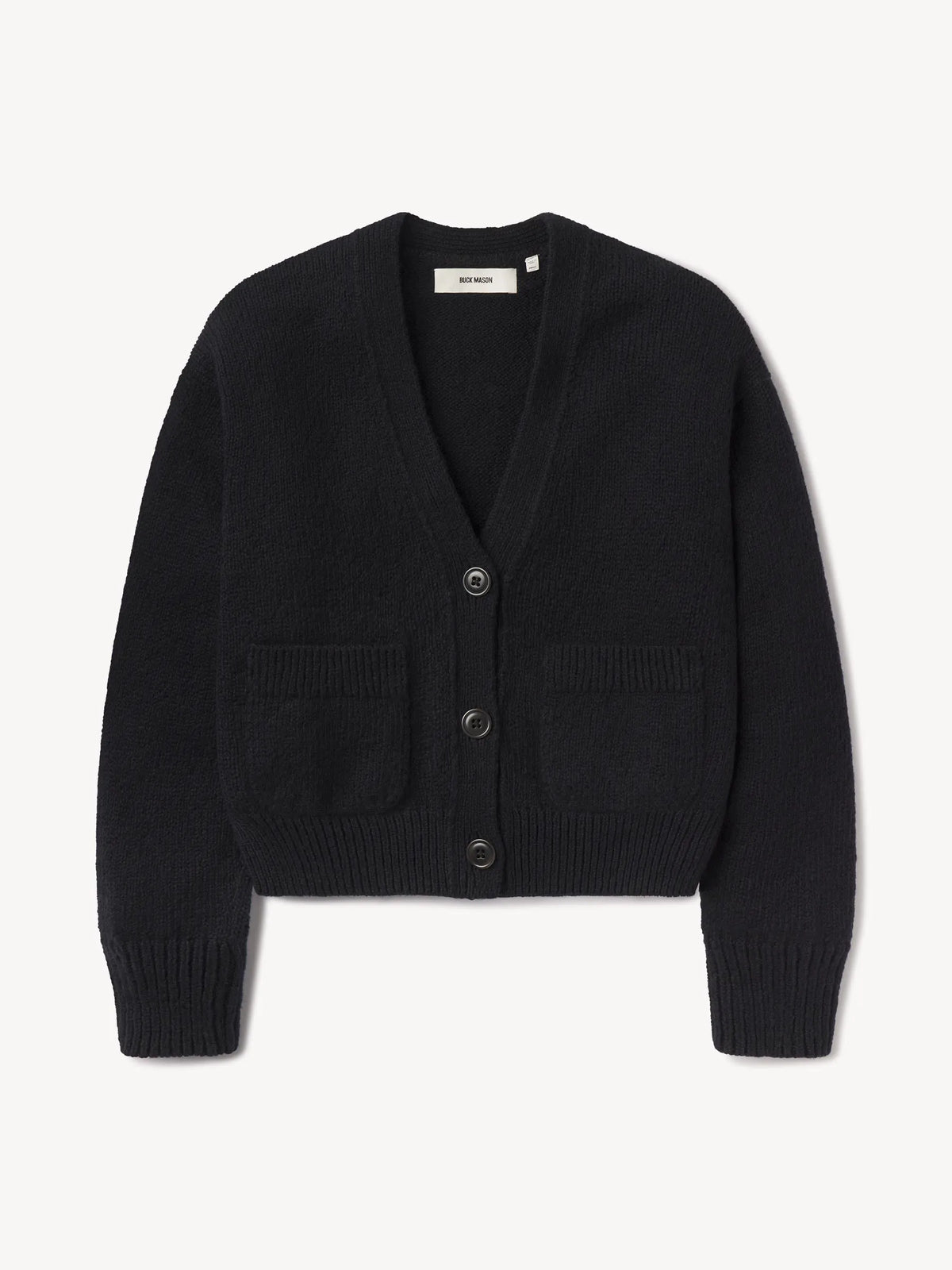 Deep Night Soft Spun Cotton Boxy Cardigan