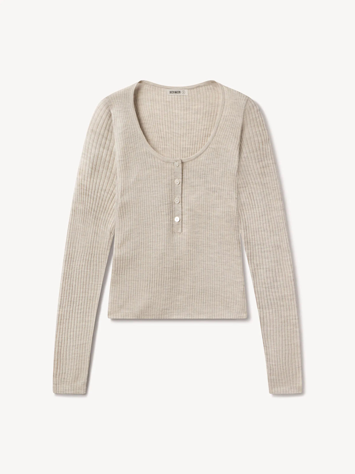 Heather Oat Featherweight Silk Cashmere Scoop Henley