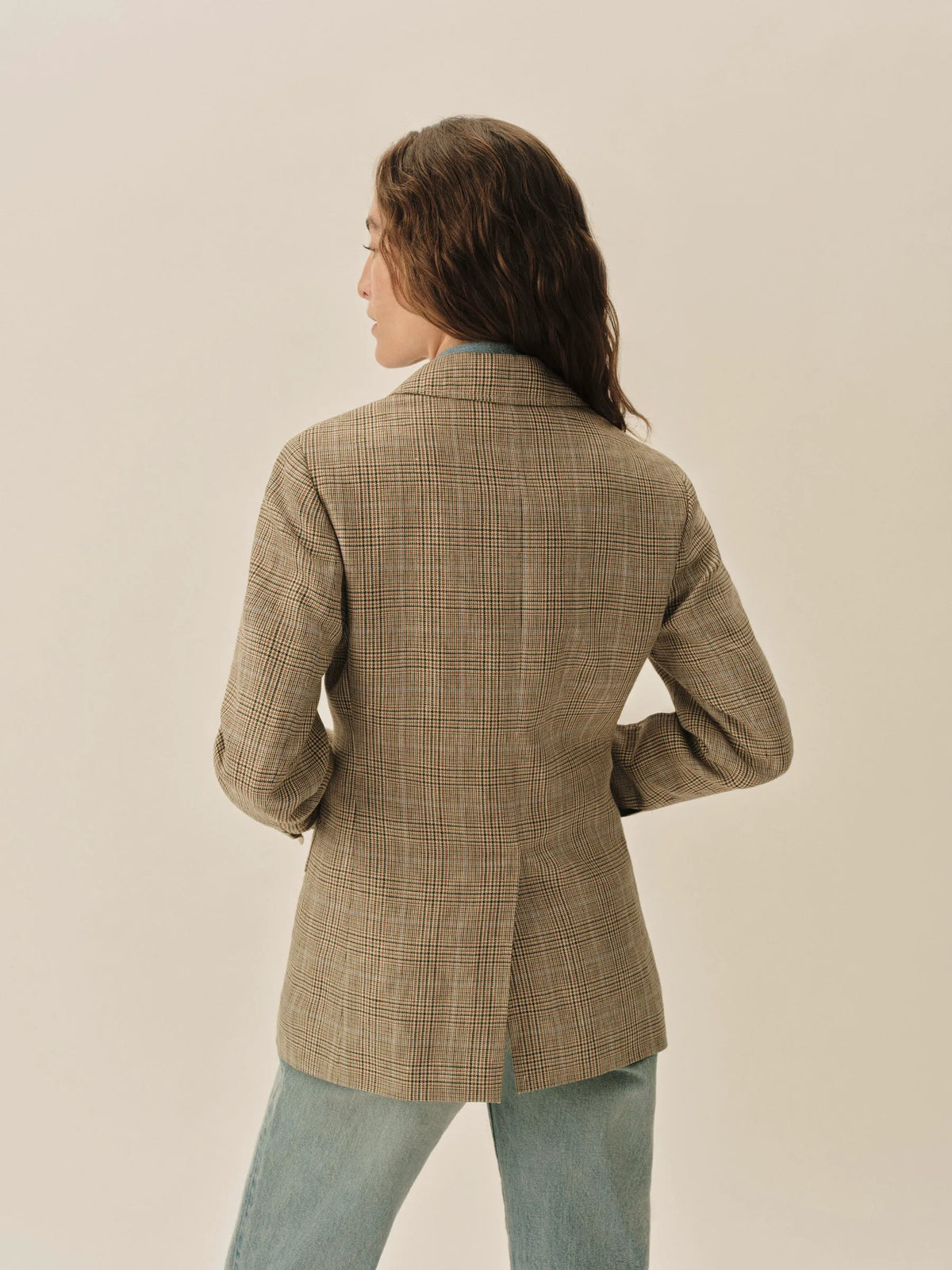 Campus Point Glen Plaid Hutton Linen Blazer