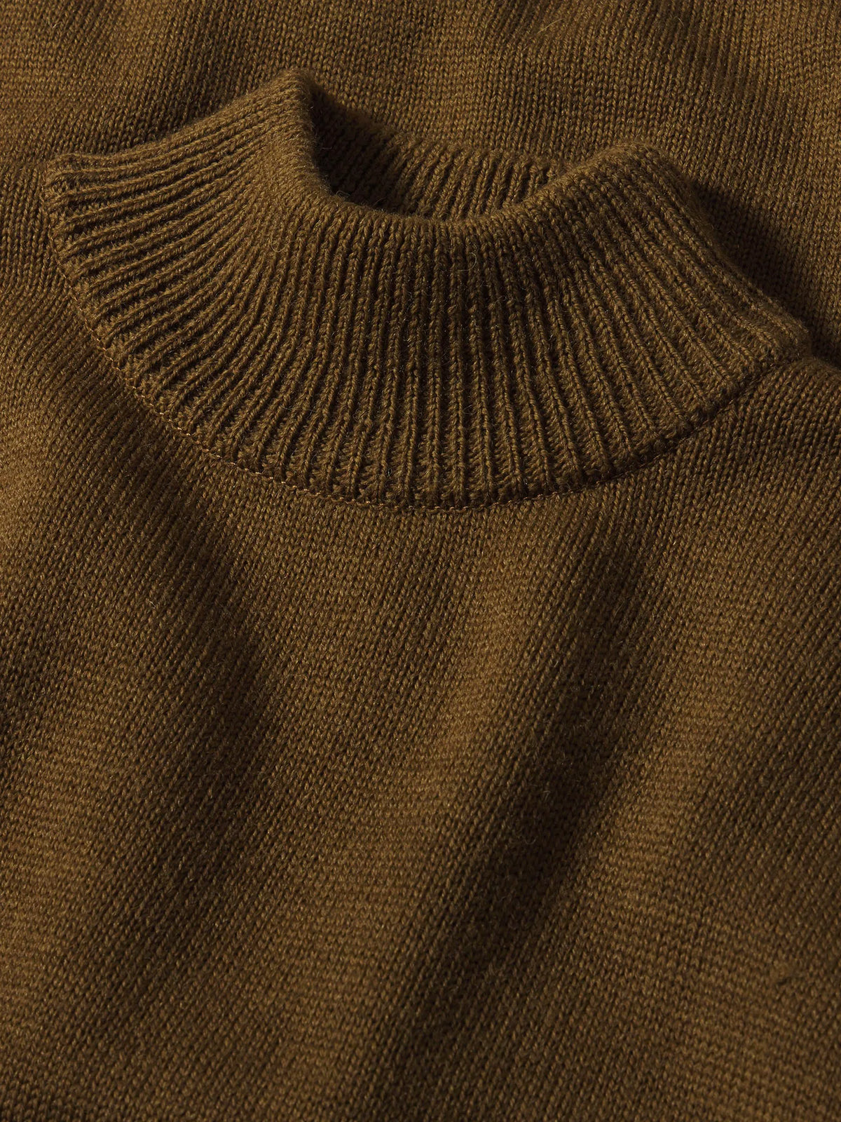 Brown Anatomica Mock Neck Sweater