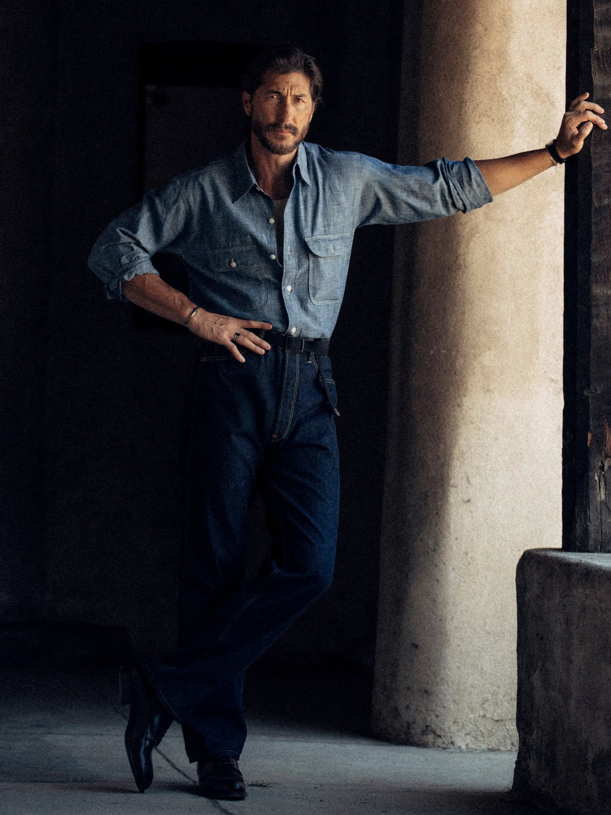 D055 Double Deuce Chambray Big Shirt