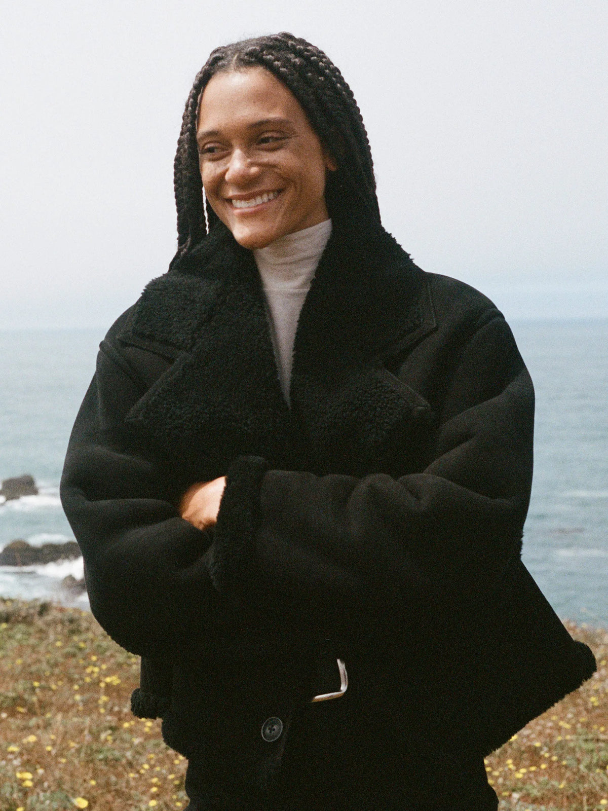 Black Shearling Ranch Jacket