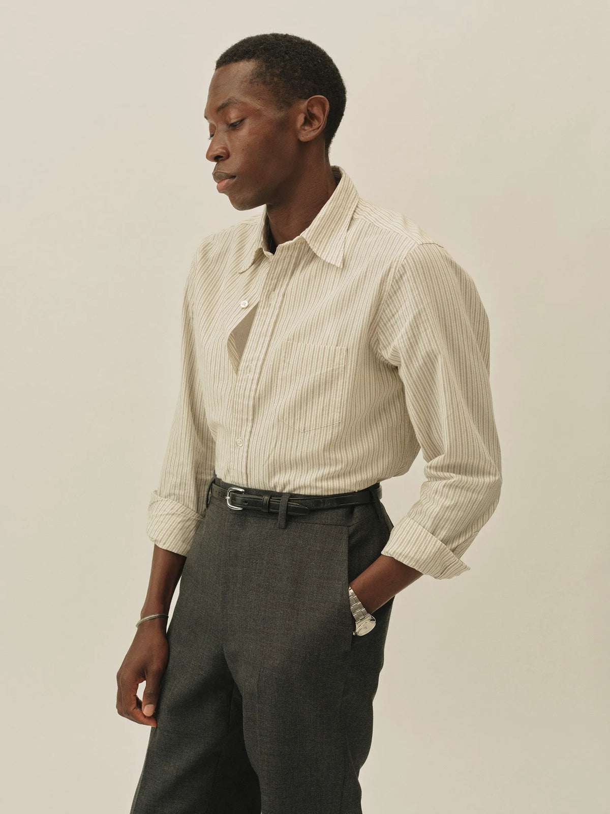 Montecito Stripe Wornwell One Pocket Shirt