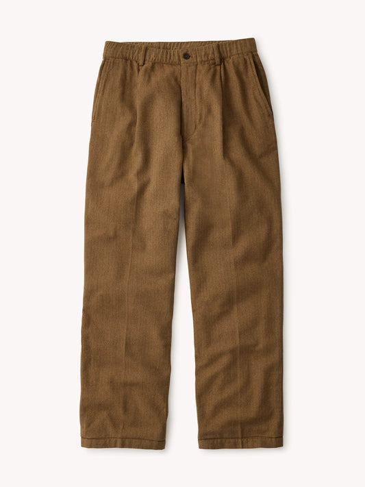 Chestnut Herringbone Cloudloom Cotton Wool Romeo Pant