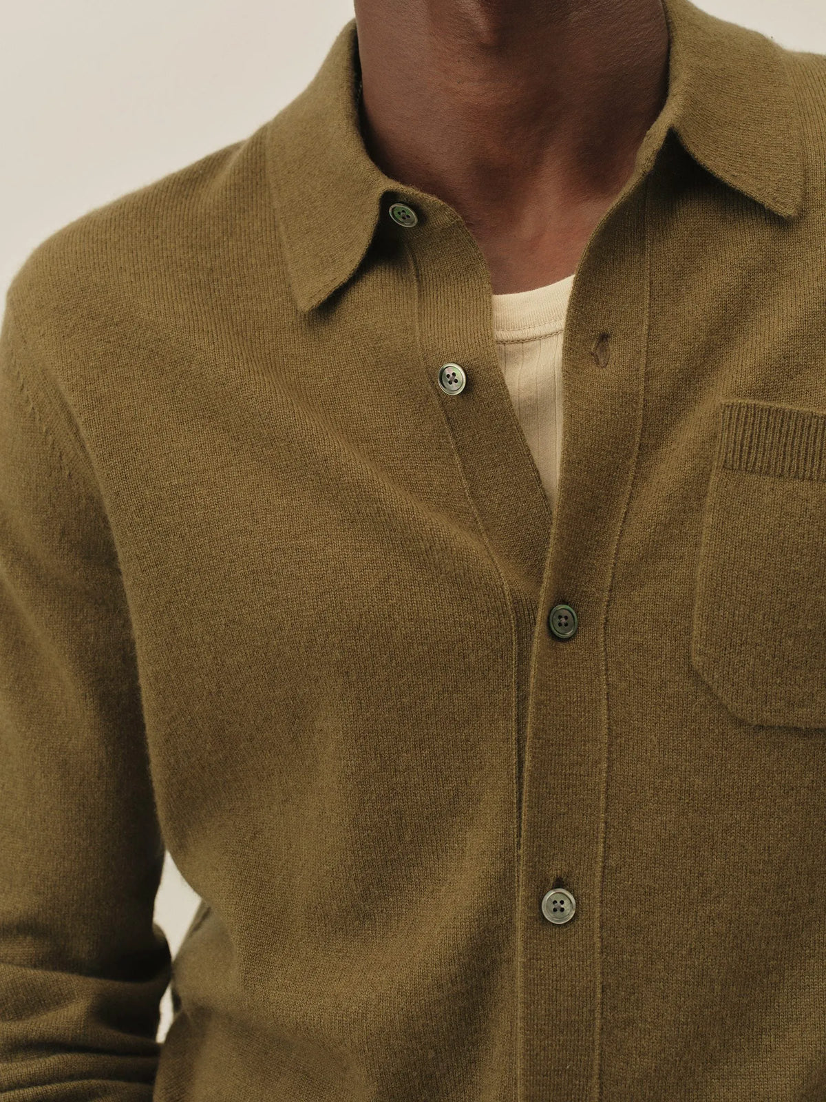 Moss California Cashmere Collared Cardigan
