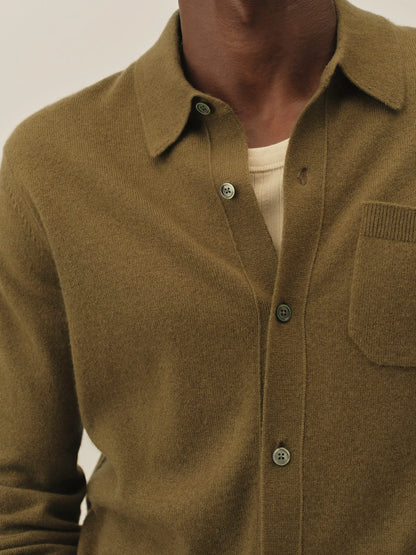 Moss California Cashmere Collared Cardigan