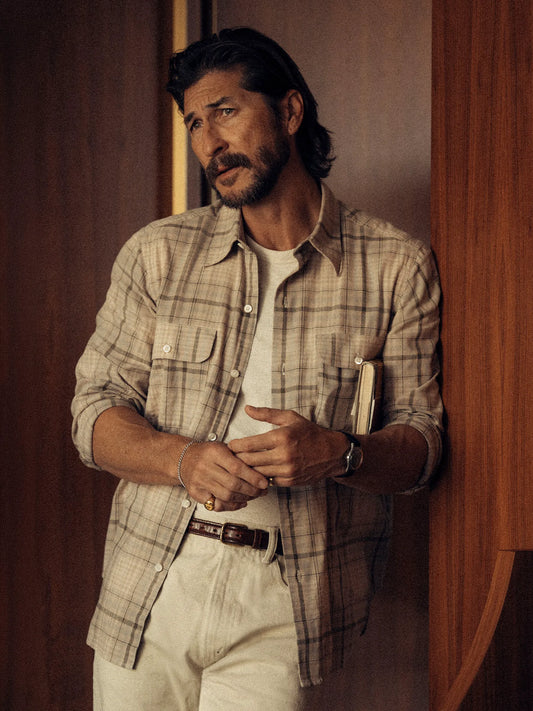 Trail Plaid Breeze Cotton Linen Ls Shirt