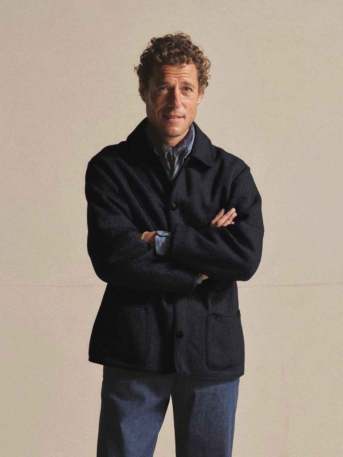 Dark Navy Anatomica Beach Cloth Jacket