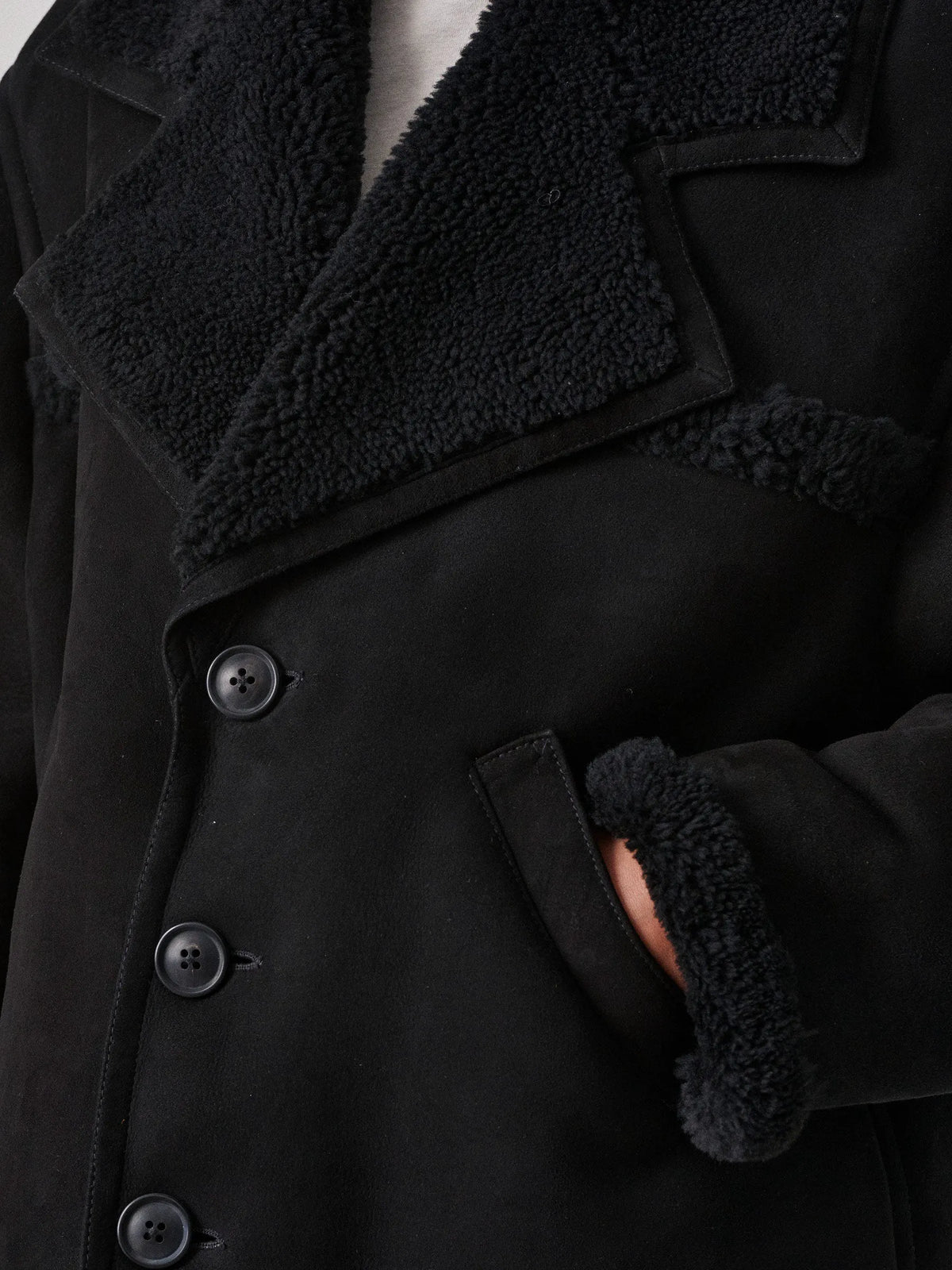 Black Shearling Ranch Jacket