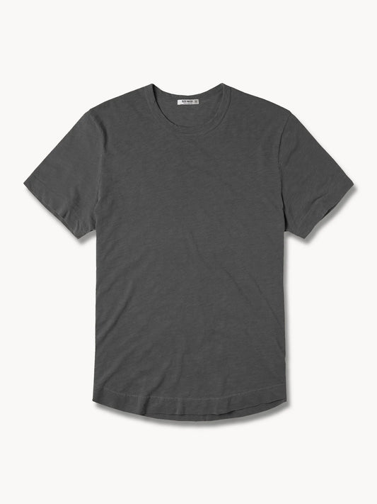 Coal Venice Wash Slub Curved Hem Tee
