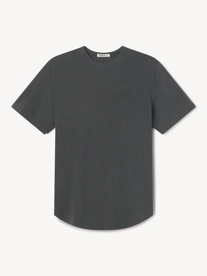 Coal Venice Wash Pima Curved Hem Tee