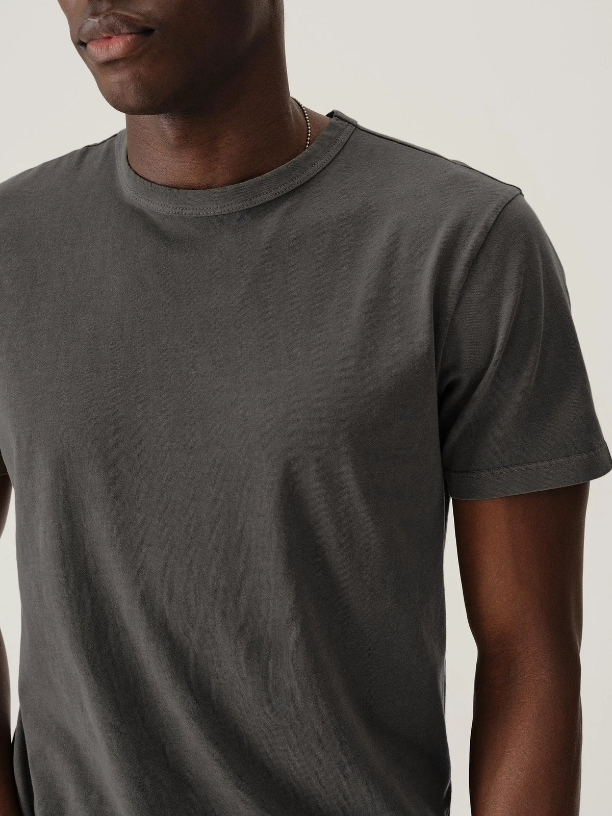 Coal Venice Wash Pima Curved Hem Tee