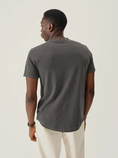 Coal Venice Wash Pima Curved Hem Tee