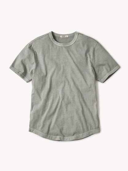 Green Mist Pima Curved Hem Tee