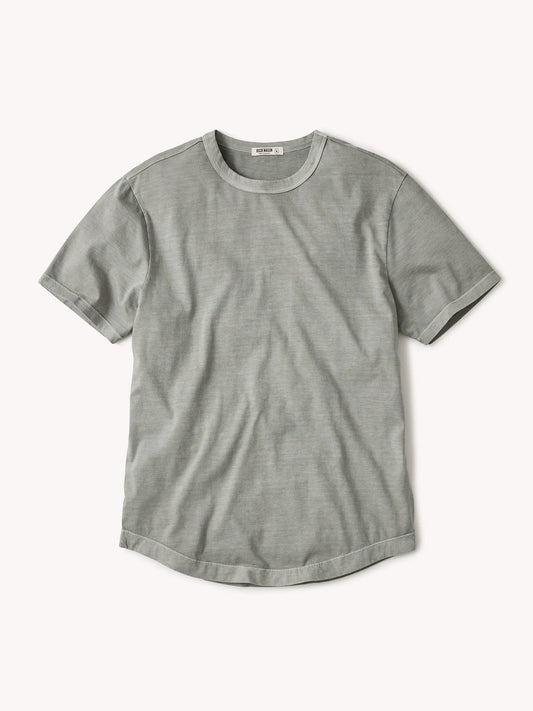Green Mist Pima Curved Hem Tee