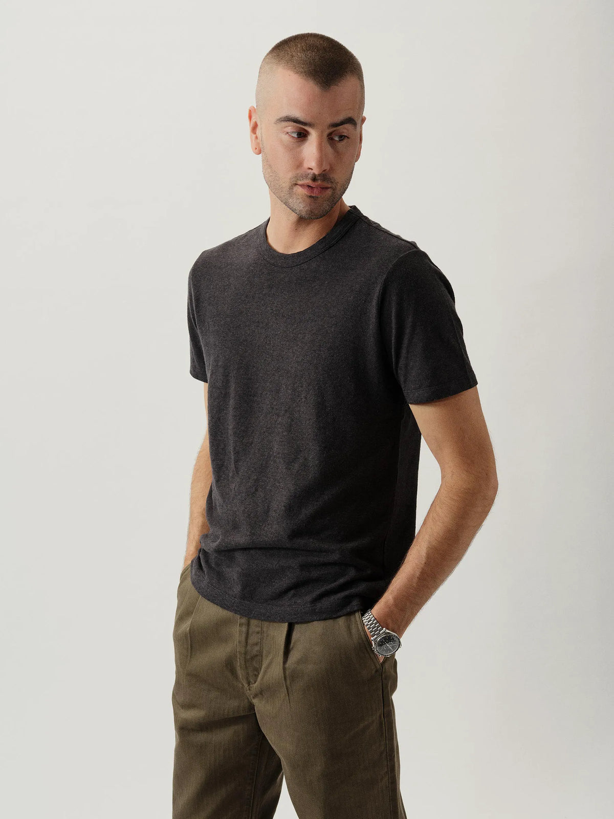 Faded Black Yuma Hemp Cotton Classic Tee
