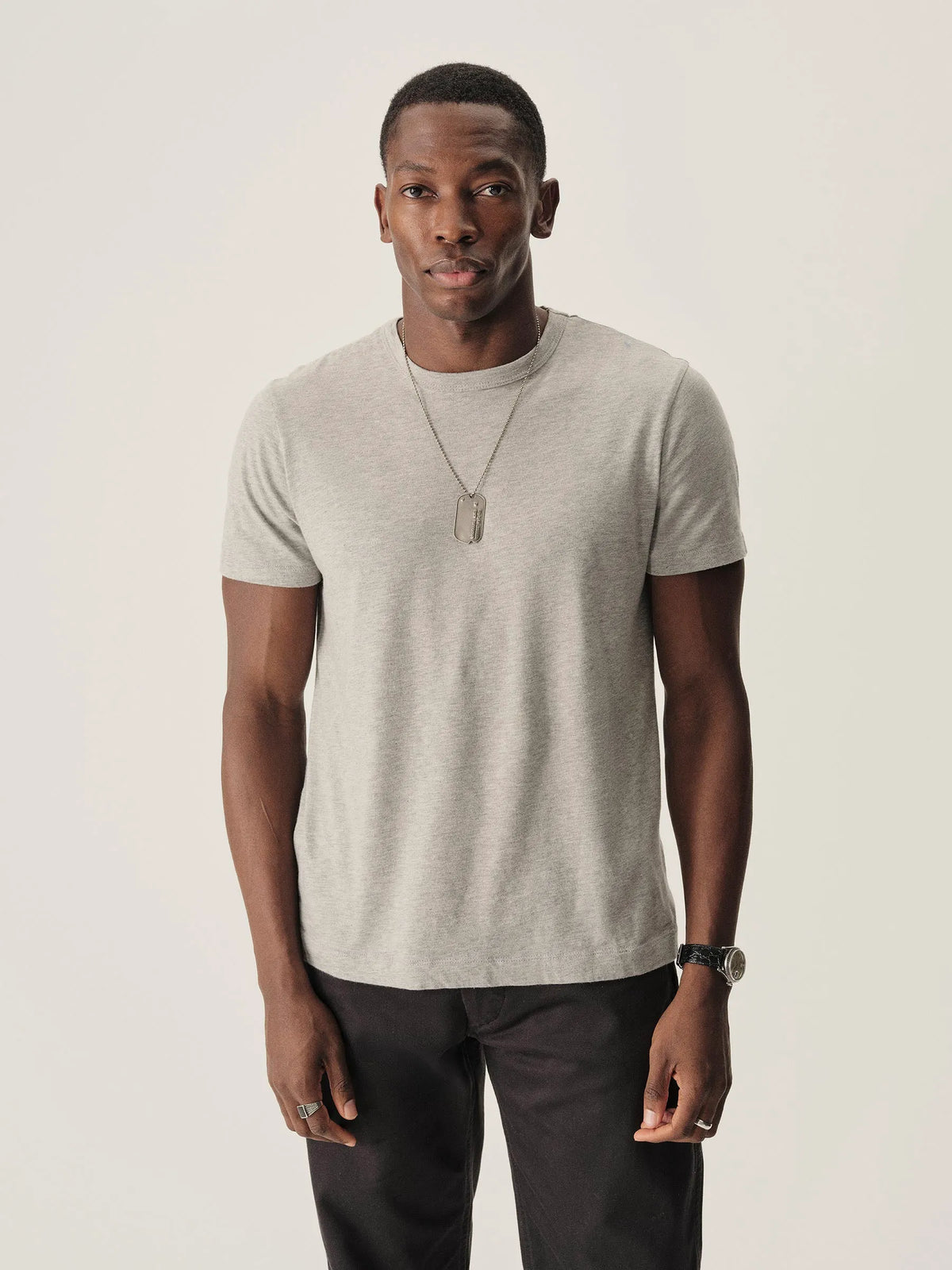 Heather Grey Pima Classic Tee
