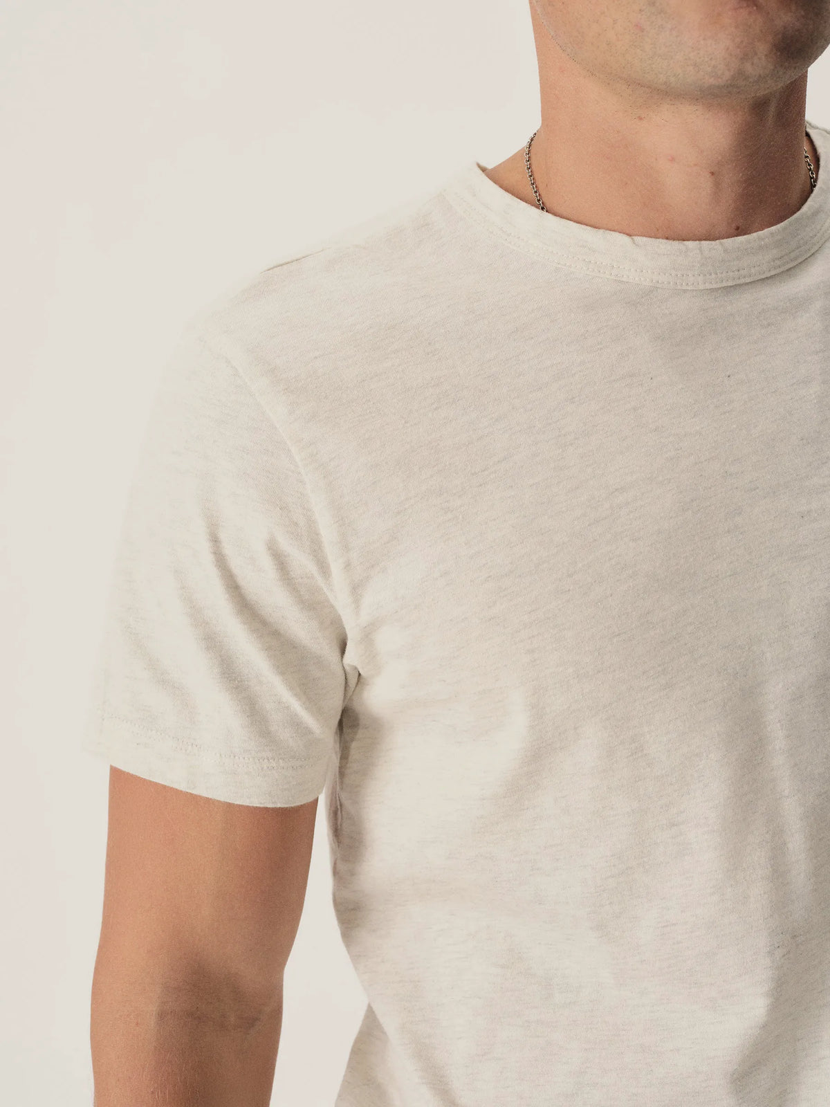 Heather Oat Pima Classic Tee