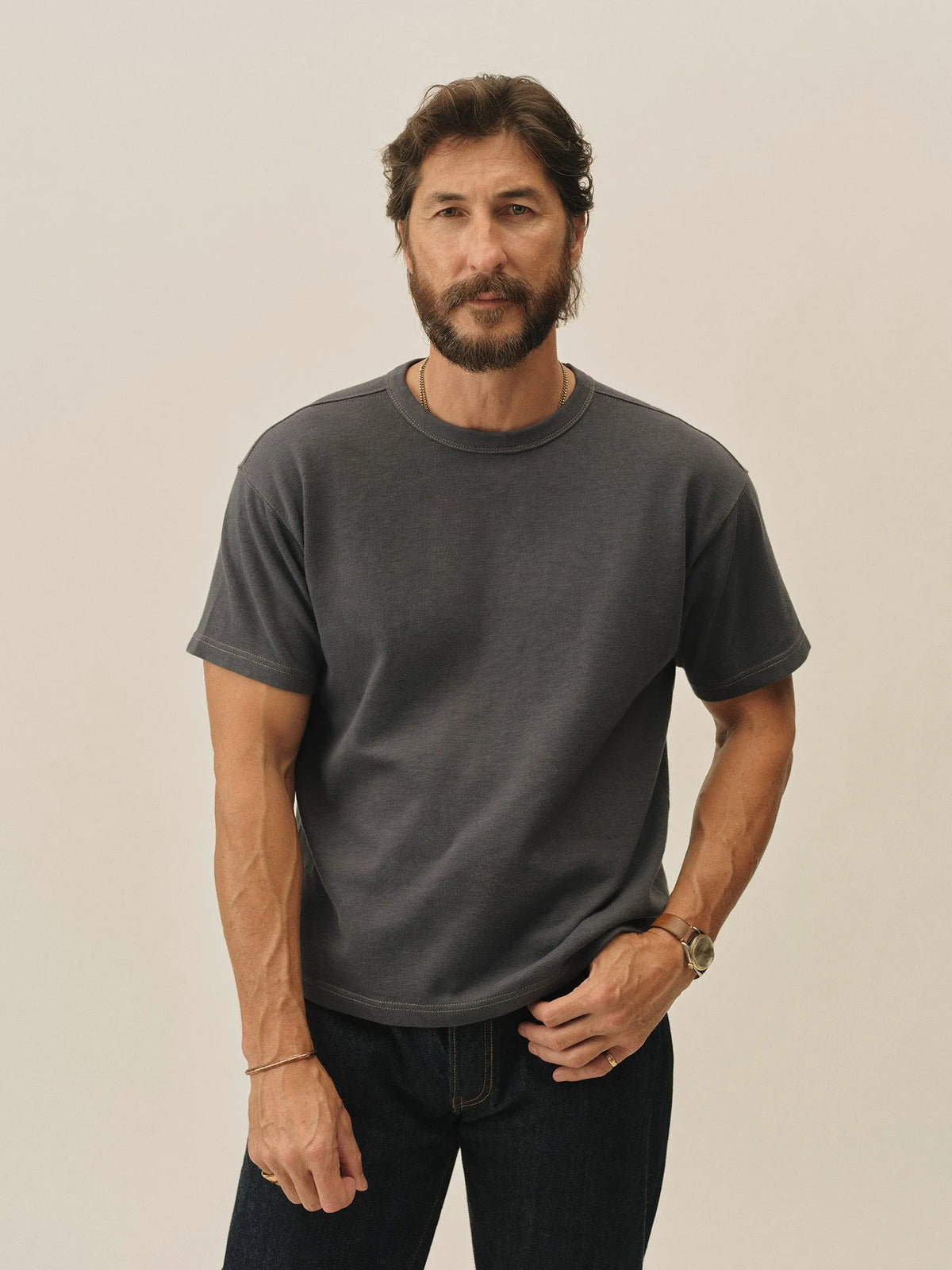 Petrol Blue Field-Spec 90S Boxy Heavy Tee