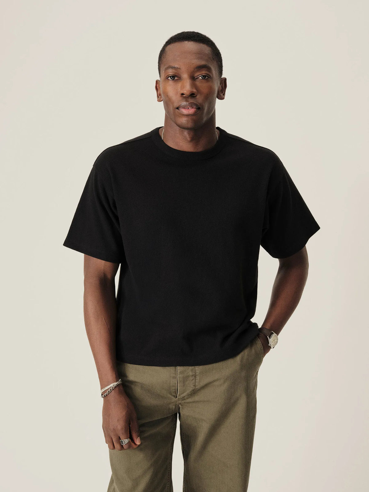 Black Field-Spec 90S Boxy Heavy Tee