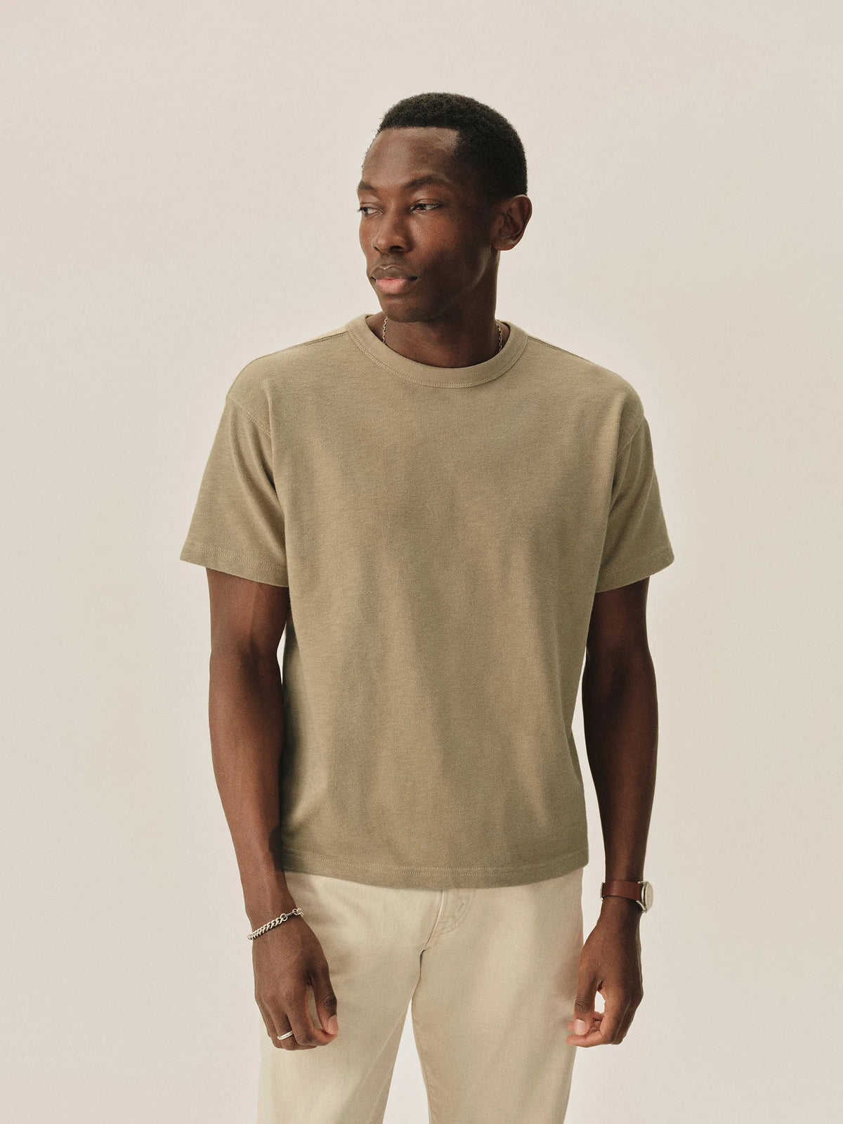 Desert Grass Field-Spec 90S Boxy Heavy Tee