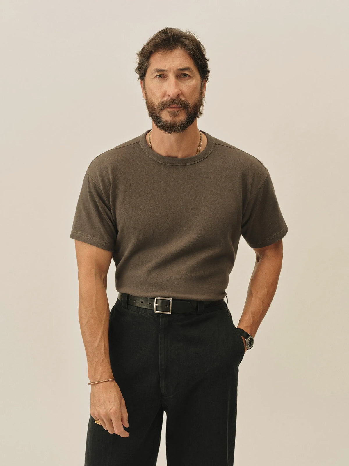 Black Top Field-Spec 90S Boxy Heavy Tee