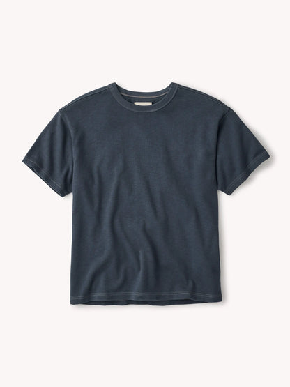 Petrol Blue Field-Spec 90S Boxy Heavy Tee