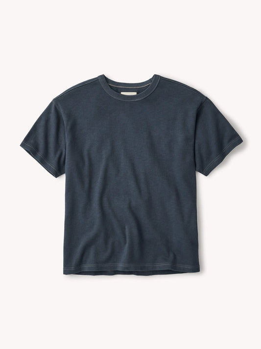 Petrol Blue Field-Spec 90S Boxy Heavy Tee