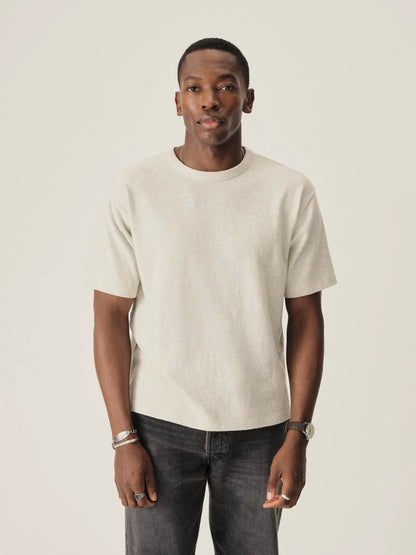Heather Oat Field-Spec 90S Boxy Heavy Tee