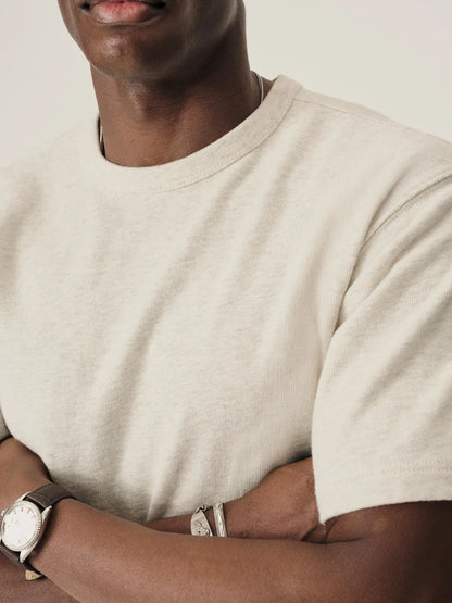 Heather Oat Field-Spec 90S Boxy Heavy Tee