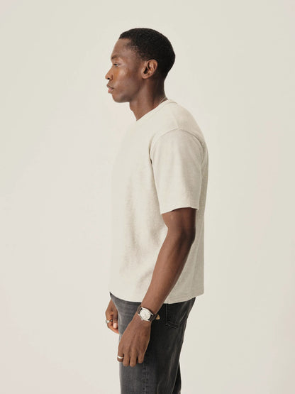 Heather Oat Field-Spec 90S Boxy Heavy Tee