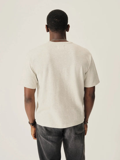 Heather Oat Field-Spec 90S Boxy Heavy Tee