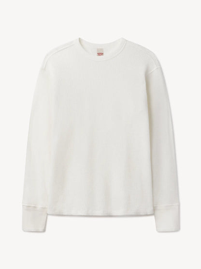 White Toughknit Thermal L/S Crew