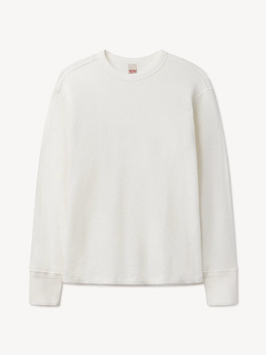 White Toughknit Thermal L/S Crew