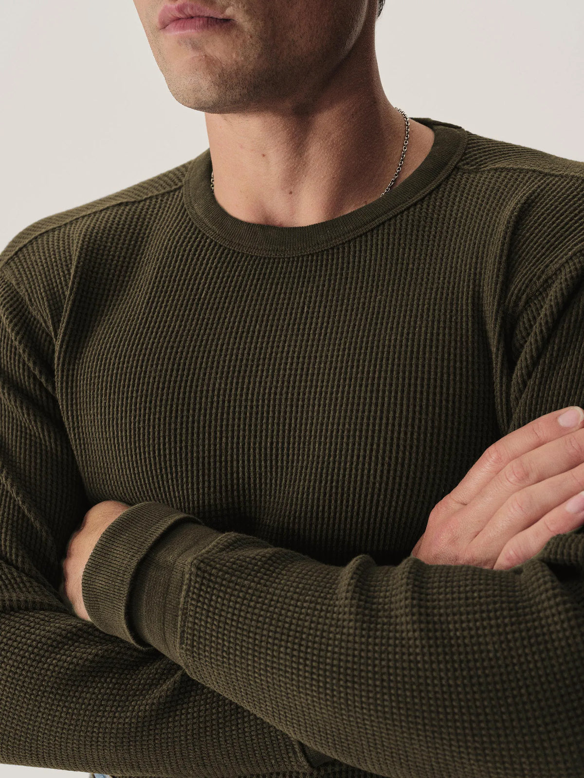Field Olive Toughknit Thermal L/S Crew