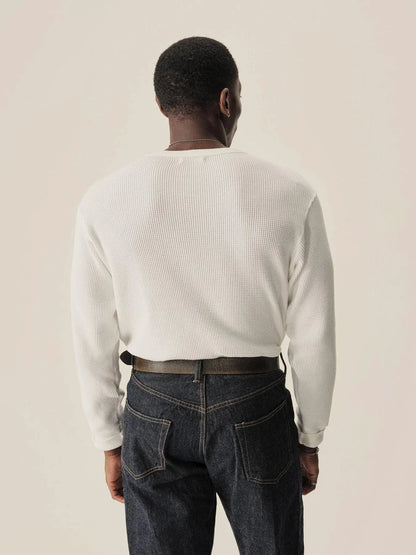 White Toughknit Thermal L/S Crew