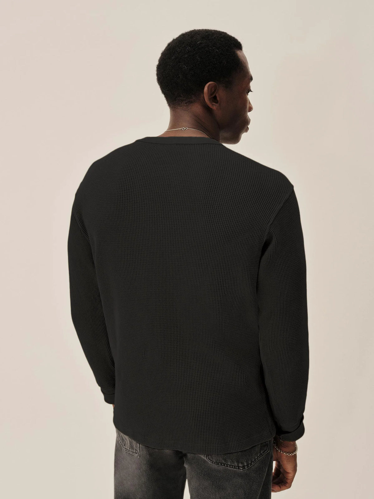 Vintage Black Toughknit Thermal L/S Crew